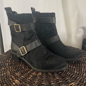 Rachael Zoe Black Pony Hair Boots / 7.5